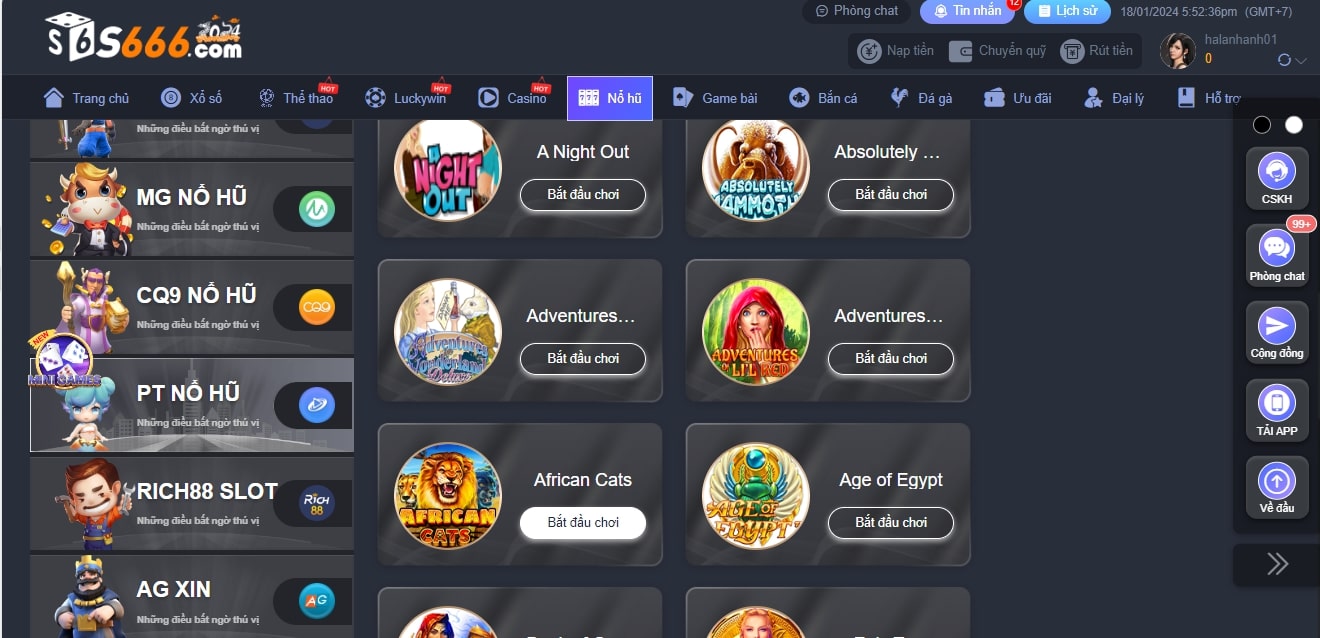 S666 cung cấp đầy đủ phiên bản slot game cho anh em chọn